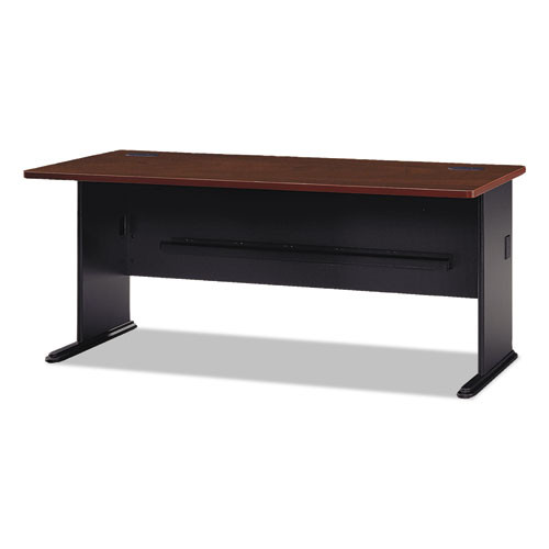 Series A Collection Workstation Desk, 71.63" x 26.88" x 29.88", Hansen Cherry/Galaxy