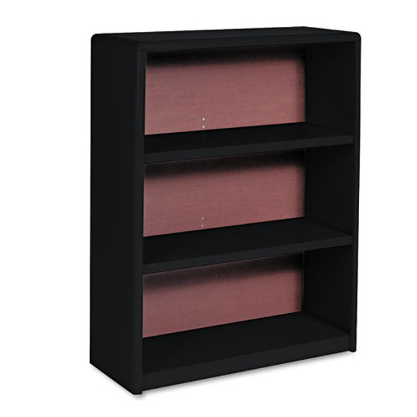 Value Mate Series Metal Bookcase, Three-Shelf, 31.75w x 13.5d x 41h, Black