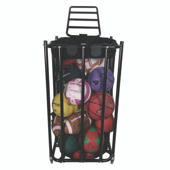 Compact Lockable Ball Locker, Metal, 176 lb Capacity, 22 x 28 x 43, Black
