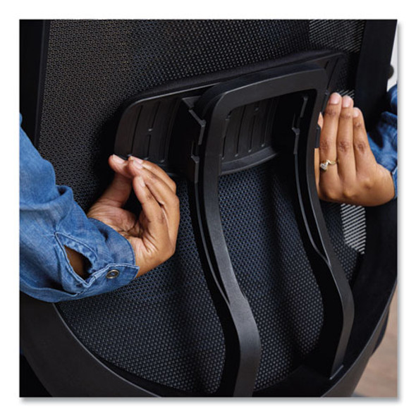 Altern Mesh Mid-Back Task Chair, 17.95 to 21.1 Seat Height, Black Seat, Black Back, Black Base