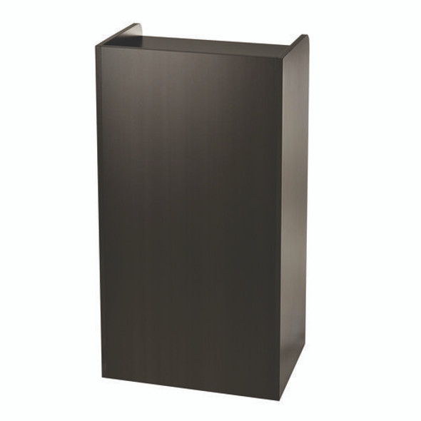 Wood Mobile Presentation Lectern Speaker Stand with Shelves, 22.44 x 16.53 x 45.98, Black