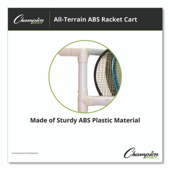 All-Terrain ABS Racket Cart, 20" Wide x 33" Long, White
