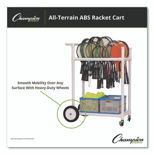 All-Terrain ABS Racket Cart, 20" Wide x 33" Long, White