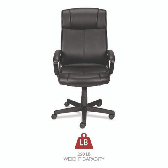 Alera Dalibor Series Manager Chair, Supports Up to 250 lb, 17.5" to 21.3" Seat Height, Black Seat/Back, Black Base