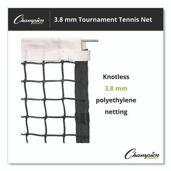 Four-Season Tournament Tennis Net, 42 ft x 3.5 ft, 0.13" dia