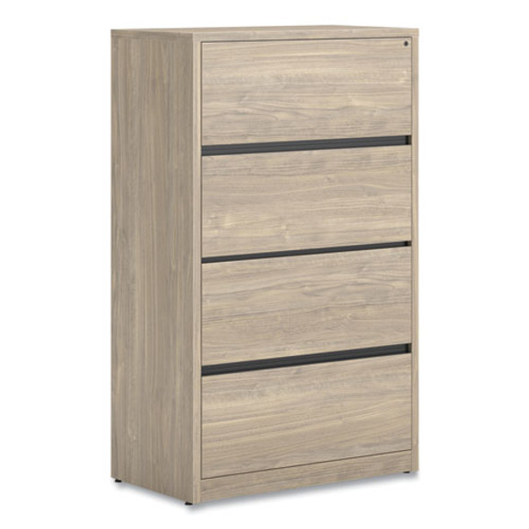 10500 Series Lateral File, 4 Legal/Letter-Size File Drawers, Kingswood Walnut, 36" x 20" x 59.13"