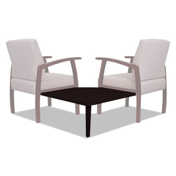 Alera Reception Lounge 700 Series Gang Table, Corner, 27.5w x 27.5d x 13.13h, Mahogany
