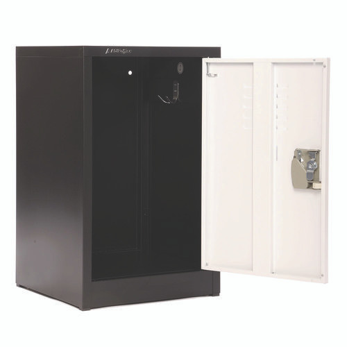 Steel Storage Locker, 1 Compartment, 15 x 15 x 24, Black Body/White Doors