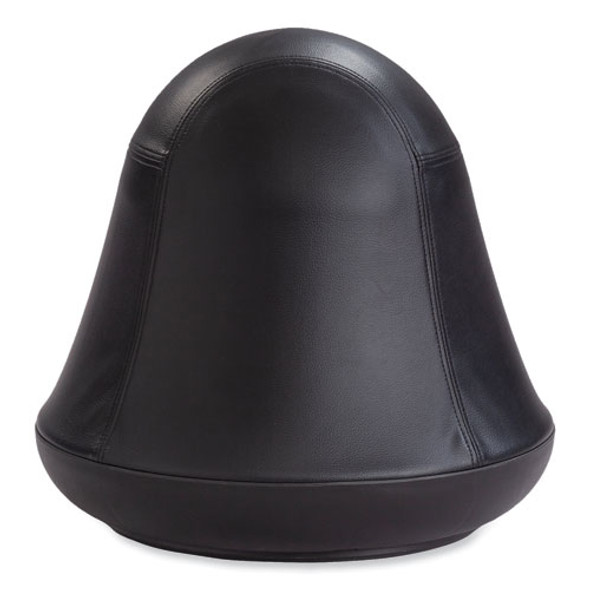 Runtz Swivel Ball Chair, Backless, Supports Up to 250 lb, Black Vinyl