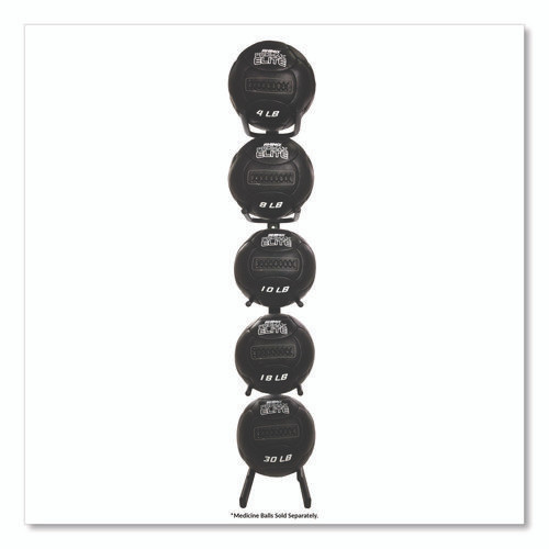U-Ring Single Medicine Ball Tree, 23" x 22.5" x 64.5", Black