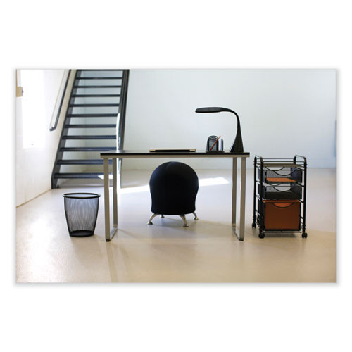 Zenergy Ball Chair, Backless, Supports Up to 250 lb, Blue Fabric