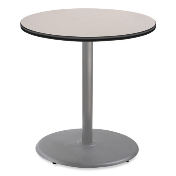 Cafe Table, 36" Diameter x 36h, Round Top/Base, Gray Nebula Top, Gray Base