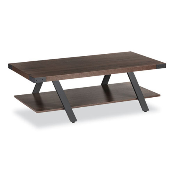 Coffee Table, Rectangular, 48 x 23.75 x 16, Southern Tobacco Top, Black Base