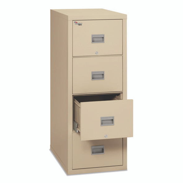Patriot by FireKing Insulated Fire File, 1-Hour Fire Protection, 4 Letter-Size File Drawers, Parchment, 17.75 x 31.63 x 52.75