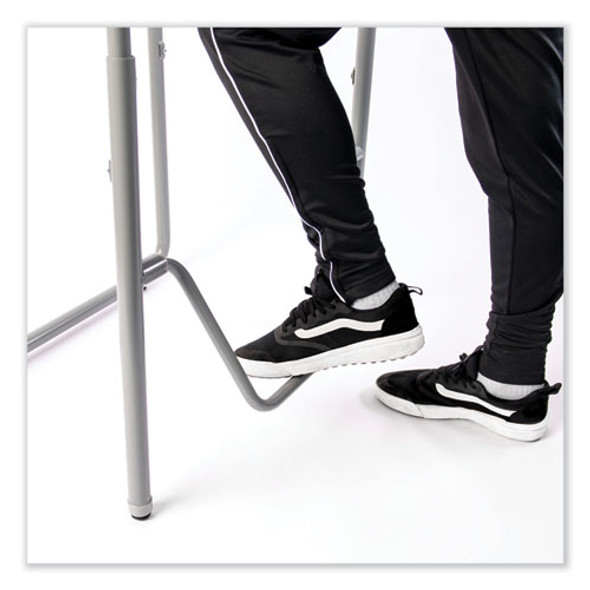 AlphaBetter 2.0 Height-Adjust Student Desk with Pendulum Bar, 27.75 x 19.75 x 22 to 30, Dry Erase