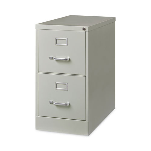 Two-Drawer Economy Vertical File, Letter-Size File Drawers, 15" x 26.5" x 28.37", Light Gray