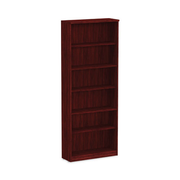 Alera Valencia Series Bookcase, Six-Shelf, 31.75w x 14d x 80.25h, Mahogany