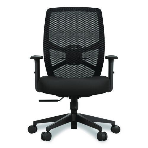 ProTask Executive Task Chair, Supports Up to 275 lb, 19.06" to 22.44" Seat Height, Black Seat/Back, Black Base