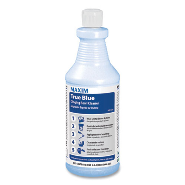 True Blue Clinging Bowl Cleaner, Mint Scent, 32 oz Bottle, 12/Carton