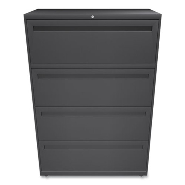 Brigade 700 Series Lateral File, 4 Legal/Letter-Size File Drawers, Charcoal, 36" x 18" x 52.5"