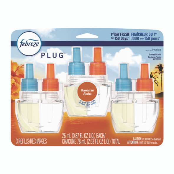 PLUG Air Freshener Refills, Hawaiian Aloha, 0.87 oz, 3/Pack