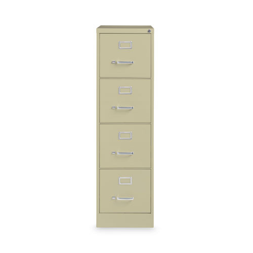 Four-Drawer Economy Vertical File, Letter-Size File Drawers, 15" x 22" x 52", Putty