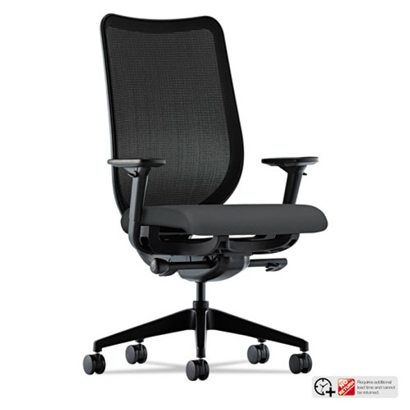 Nucleus Series Work Chair, ilira-Stretch M4 Back, Supports 300 lb, 17" to 21.5" Seat Height, Iron Ore Seat, Black Back/Base Nucleus Series Work Chair, ilira-Stretch M4 Back, Supports 300 lb, 17" to 21.5" Seat Height, Iron Ore Seat, Black Back/Base