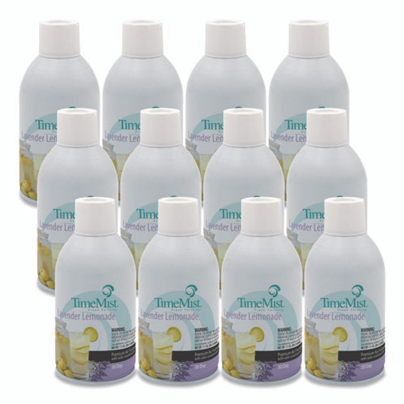 Premium Metered Air Freshener Refill, Lavender Lemonade, 7.1 oz Aerosol Spray, 12/Carton