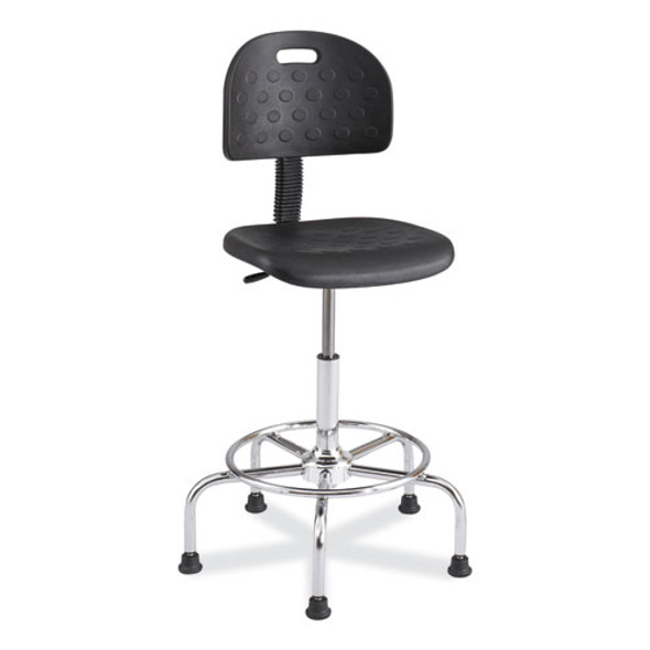 Workfit Economy Industrial Chair, Supports Up to 400 lb, 22" to 30" Seat Height, Black Seat, Black Back, Silver Base Workfit Economy Industrial Chair, Supports Up to 400 lb, 22" to 30" Seat Height, Black Seat, Black Back, Silver Base
