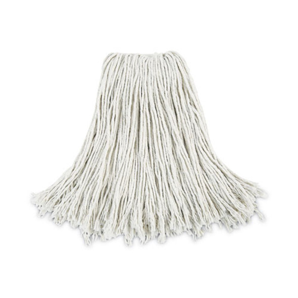 Cut-End Wet Mop Head, Cotton, No. 24, White 12/Carton Cut-End Wet Mop Head, Cotton, No. 24, White 12/Carton