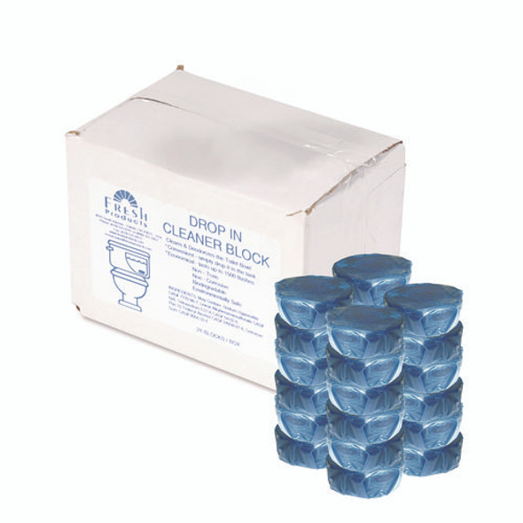 Drop-In Tank Non-Para Cleaner Block, Unscented, Blue, 24/Box, 3 Boxes/Carton
