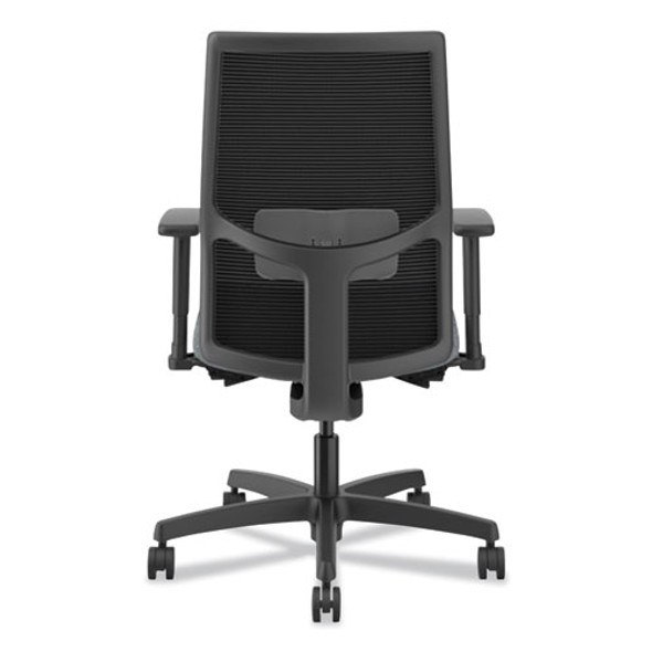 Ignition 2.0 4-Way Stretch Mid-Back Mesh Task Chair, Gray Adjustable Lumbar Support, Basalt/Black