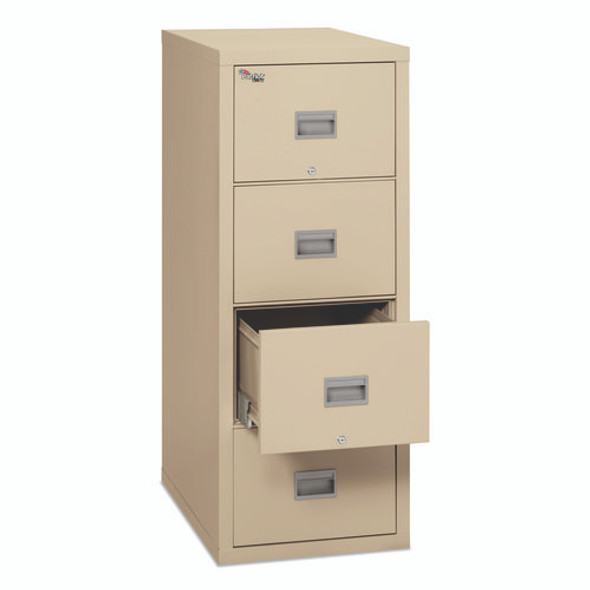 Patriot by FireKing Insulated Fire File, 1-Hour Fire Protection, 4 Legal/Letter File Drawers, Parchment, 17.75 x 25 x 52.75