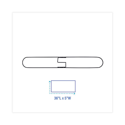 Clip-On Dust Mop Frame, 36w x 5d, Zinc Plated