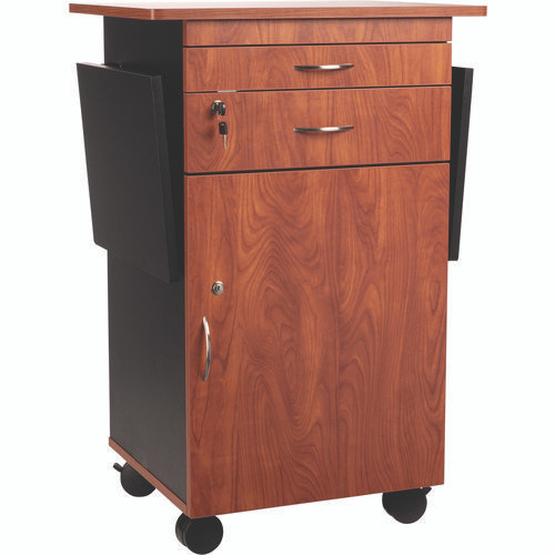 Multimedia Presentation Cart, 25 x 19 x 38, Cherry/Black