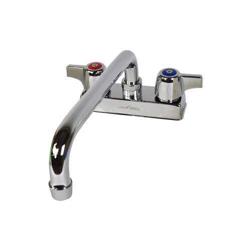 WorkForce Standard Duty Faucet, 4.55" Height/10" Reach, Chrome-Plated Brass