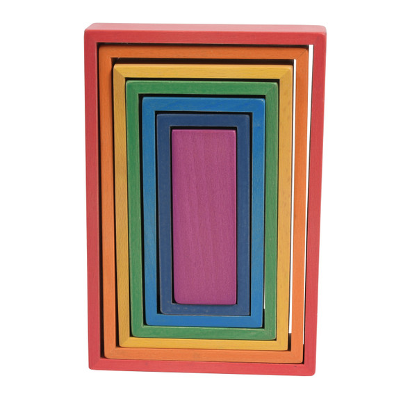 Wooden Rainbow Architect Rectangles - Set of 7 Wooden Rainbow Architect Rectangles - Set of 7