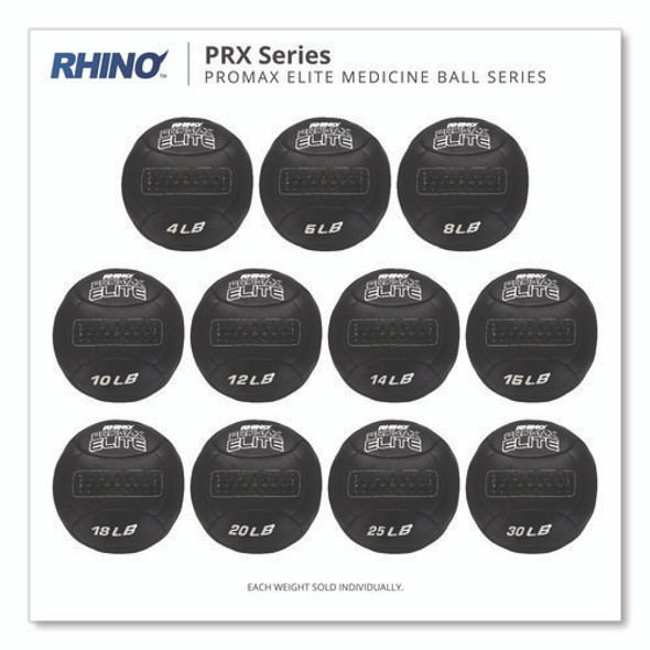 Rhino Promax Elite Medicine Ball, 14 lb, Black