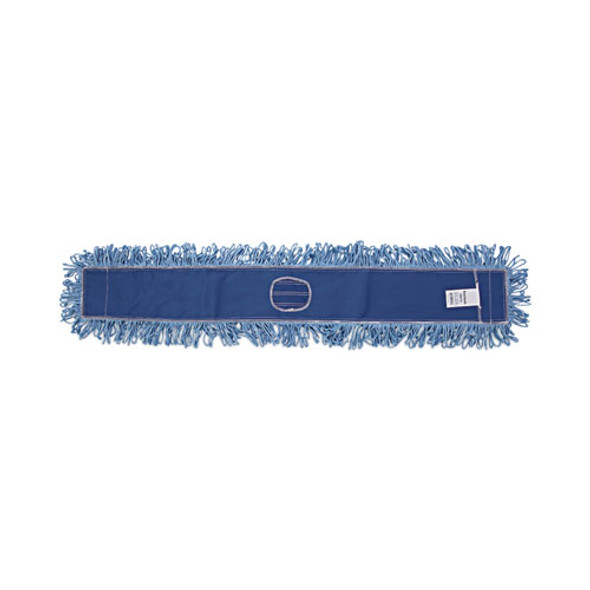 Dust Mop Head, Cotton/Synthetic Blend, 48" x 5", Blue