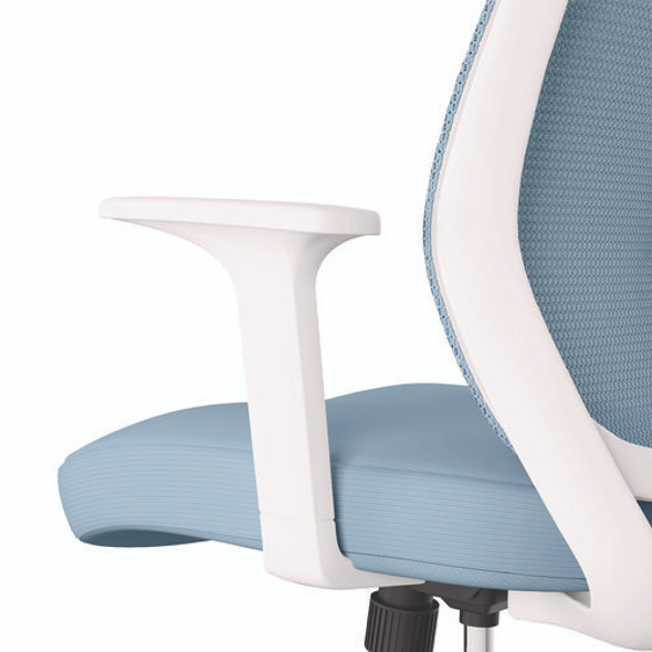 Alera Wessex Ergonomic Fabric Mesh Swivel Task Chair, Up to 275 lb, 17.09 to 20.83 Seat Height, Seafoam Seat/Back, White Base