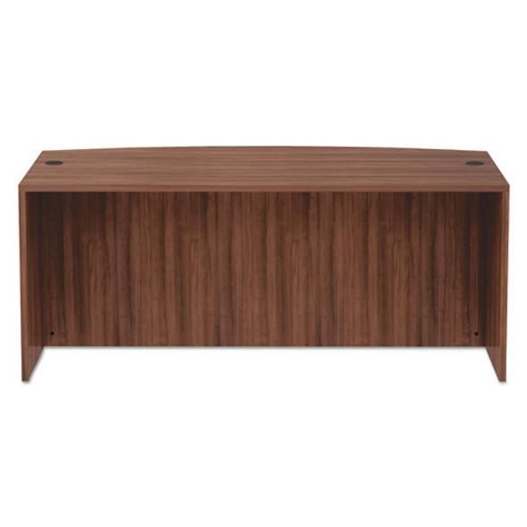 Alera Valencia Series Bow Front Desk Shell, 71" x 41.38" x 29.63", Modern Walnut