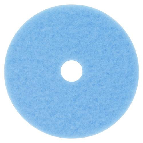 Hi-Performance Burnish Pad 3050, 27" Diameter, Sky Blue, 5/Carton