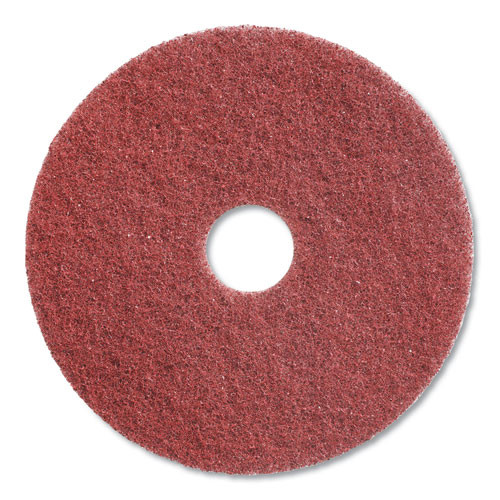 Twister Floor Pad, 17" Diameter, Red, 2/Carton