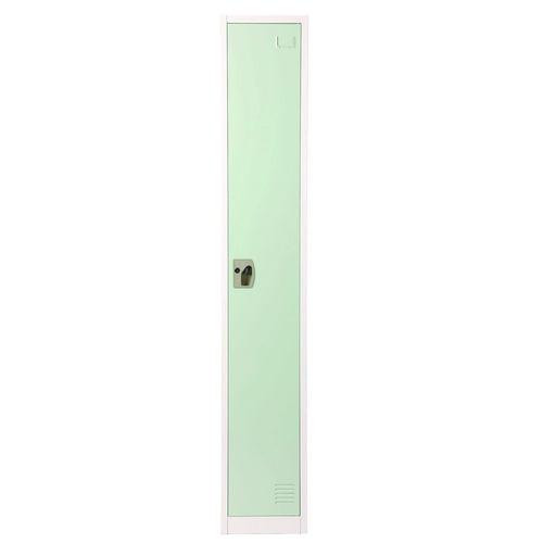 Steel Storage Locker, 1 Compartment, 12 x 12 x 72, Misty Green