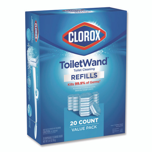 Disinfecting ToiletWand Refills, Blue/White, 4/Carton