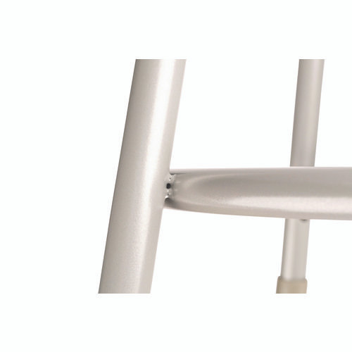 6202 Series Height Adjustable Heavy Duty Steel Stool, Backless, Supports 500 lb, 25" to 33" Seat Height, Brown Seat/Gray Base