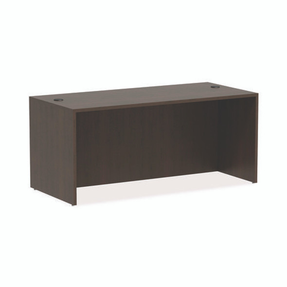 Alera Valencia Series Straight Front Desk Shell, 65" x 29.5" x 29.63", Espresso