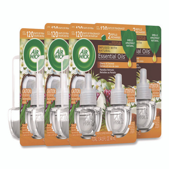 Scented Oil Refills, Paradise Retreat, 0.67 oz, 2/Pack, 6 Packs/Carton