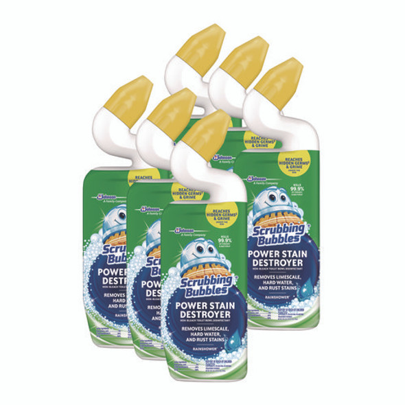 Power Stain Destroyer Toilet Bowl Disinfectant, Rainshower Scent, 24 oz Bottle, 6/Carton Power Stain Destroyer Toilet Bowl Disinfectant, Rainshower Scent, 24 oz Bottle, 6/Carton