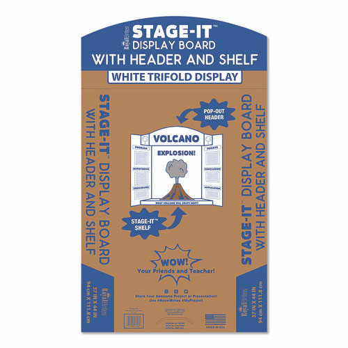 Stage It Display Board, 37" x 44", 1-Ply, Corrugate, White, 5/Pack